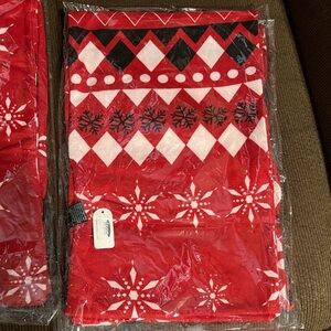 ICON Red and Black Geometric Scarf